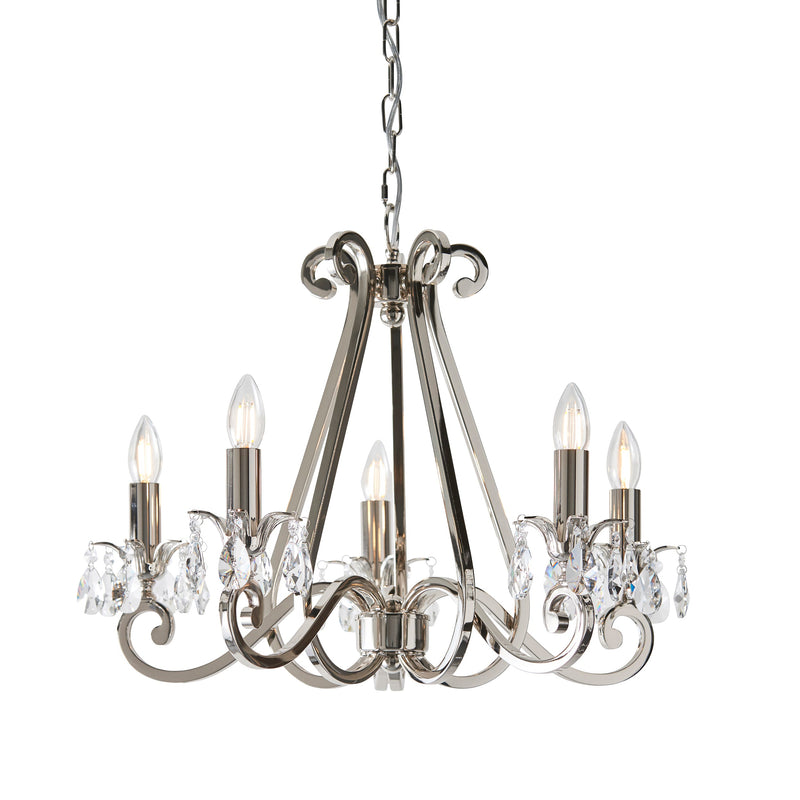 Endon UL1P5N Oksana nickel 5lt Pendant - Endon - Falcon Electrical UK