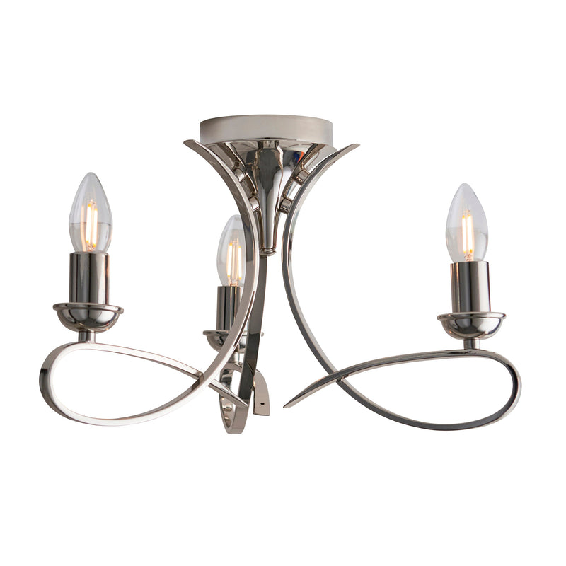 Endon CA7P3N Penn nickel 3lt Semi flush - Endon - Falcon Electrical UK