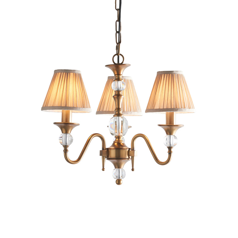 Endon 63586 Polina antique brass 3lt Pendant - Endon - Falcon Electrical UK