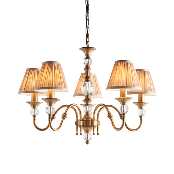 Endon 63587 Polina antique brass 5lt Pendant - Endon - Falcon Electrical UK