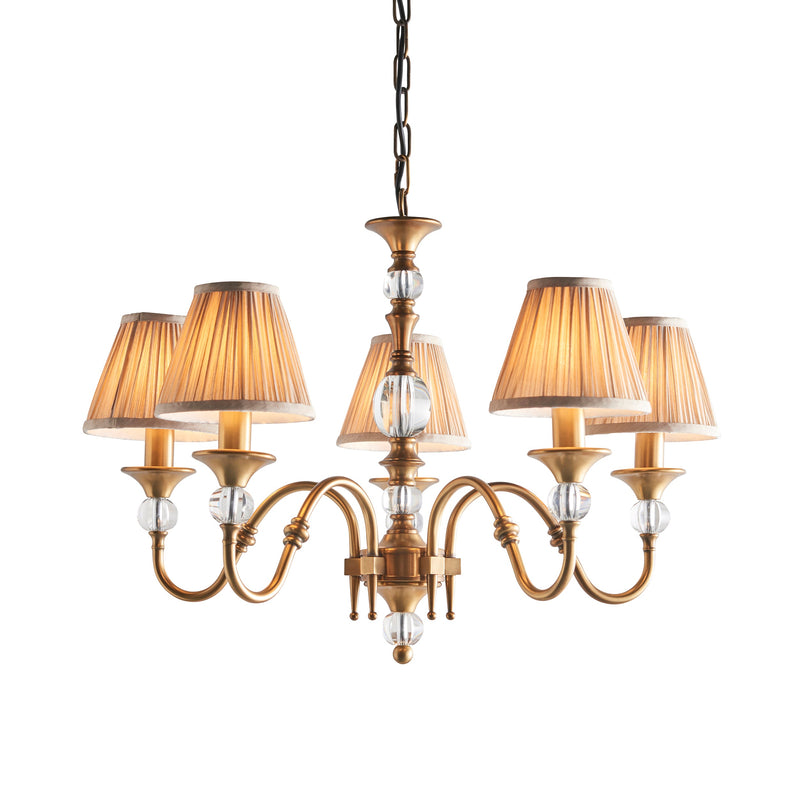 Endon 63587 Polina antique brass 5lt Pendant - Endon - Falcon Electrical UK