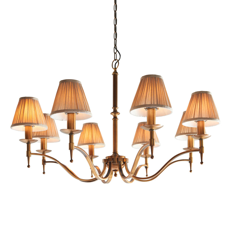 Endon 63629 Stanford antique brass 8lt Pendant - Endon - Falcon Electrical UK