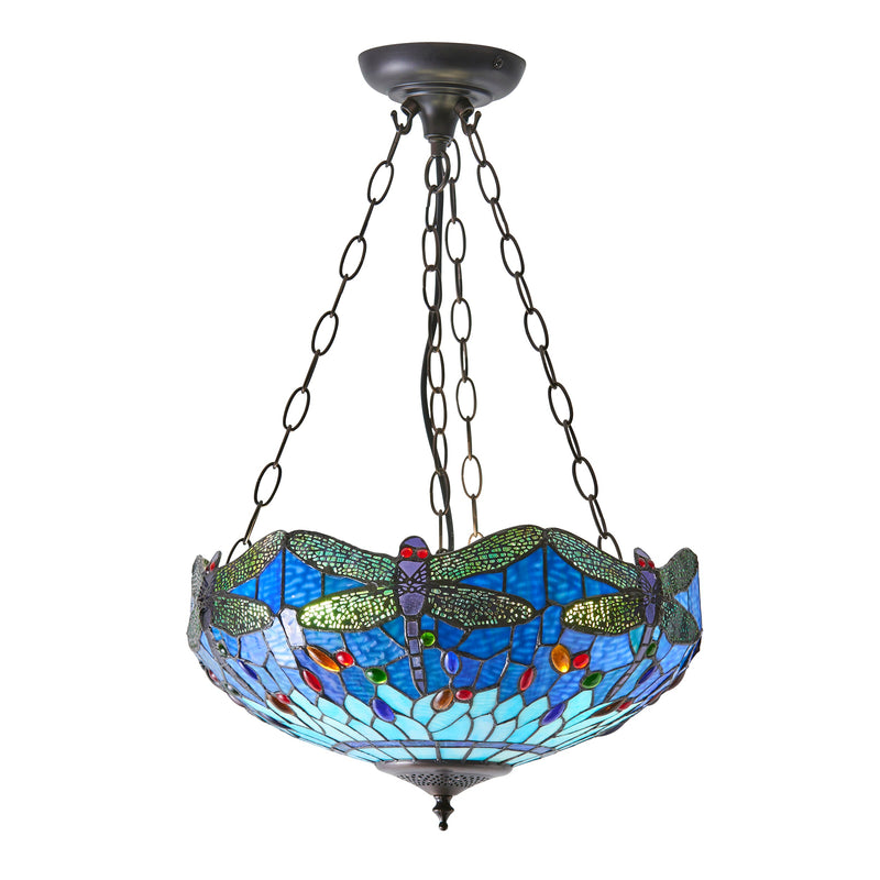 Endon 64075 Dragonfly blue 3lt Pendant - Endon - Falcon Electrical UK