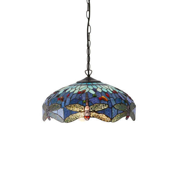 Endon 64080 Dragonfly blue 3lt Pendant - Endon - Falcon Electrical UK