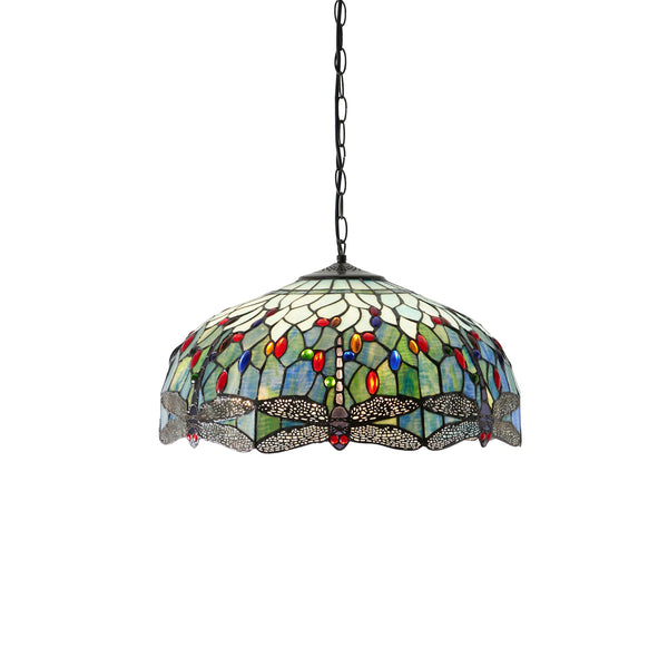 Endon 66148 Dragonfly blue 3lt Pendant - Endon - Falcon Electrical UK