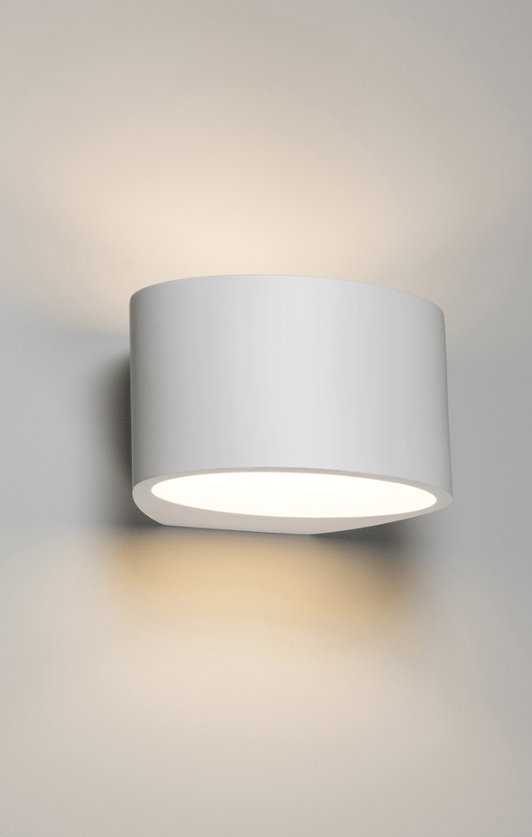 Knightsbridge MLA PWL3 230V G9 40W Curved Up and Down Plaster Wall Light 200mm - Knightsbridge MLA - Falcon Electrical UK