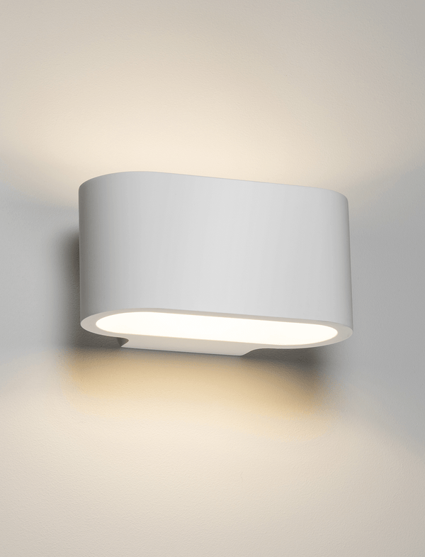 Knightsbridge MLA PWL4 230V G9 40W Curved Up and Down Plaster Wall Light 180mm - Knightsbridge MLA - Falcon Electrical UK