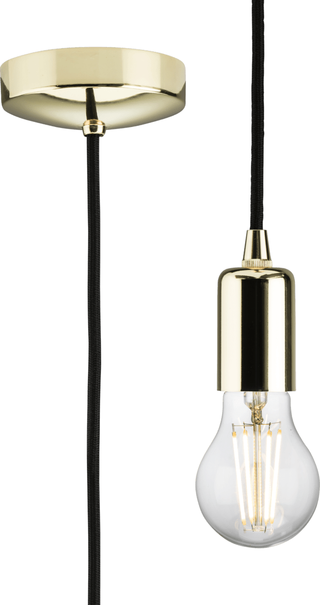 Knightsbridge MLA 8270LPB 1.8m E27 Contemporary Pendant Set - Polished Brass - Knightsbridge MLA - Falcon Electrical UK