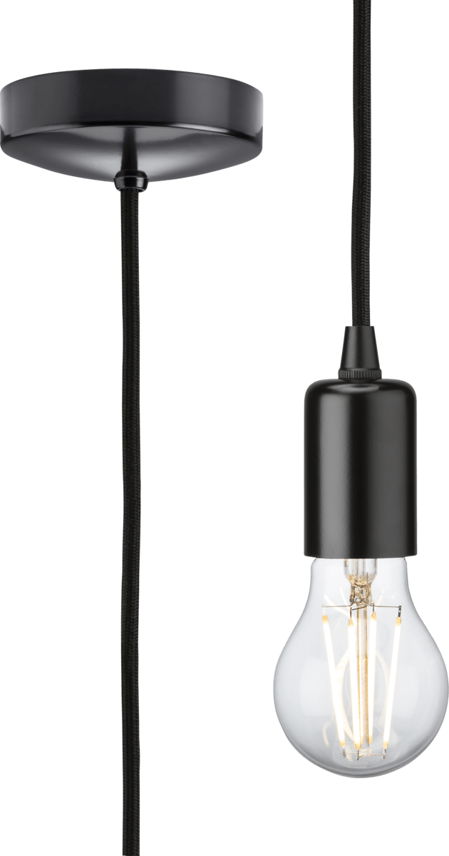 Knightsbridge MLA 8270LMB 1.8m E27 Contemporary Pendant Set - Matt Black - Knightsbridge MLA - Falcon Electrical UK