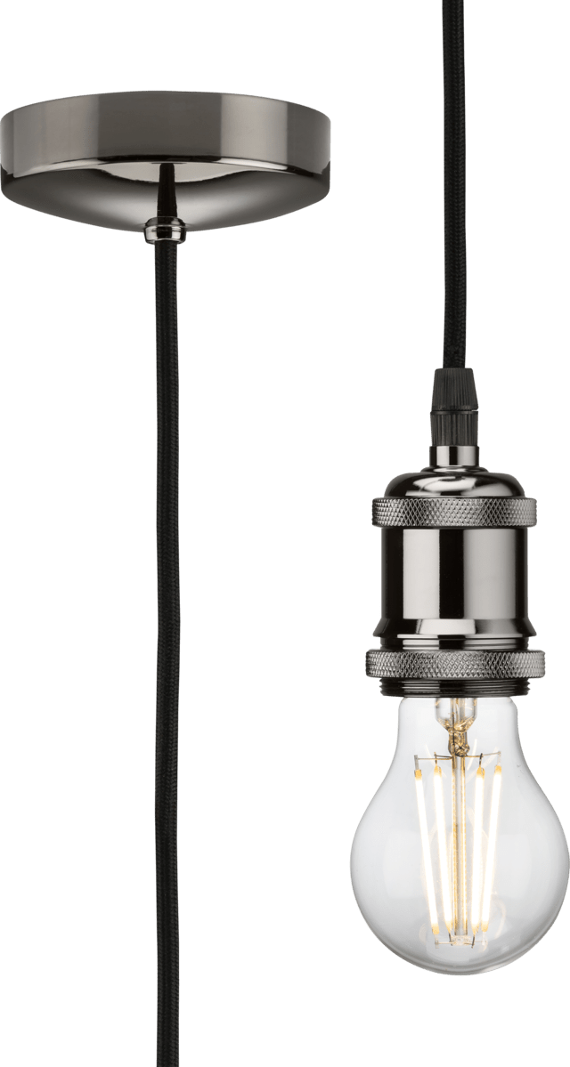 Knightsbridge MLA 8271LBN 1.8m E27 Vintage Pendant Set - Black Nickel - Knightsbridge MLA - Falcon Electrical UK