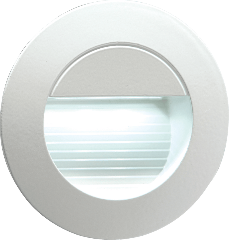 Knightsbridge MLA NH020W 230V IP54 Recessed Round Indoor/Outdoor LED Guide/Stair/Wall Light White LED - Knightsbridge MLA - Falcon Electrical UK