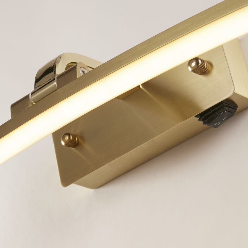 Searchlight 79822-50SB Santorini Picture Light - Satin Brass & Polished Metal - Searchlight - Falcon Electrical UK