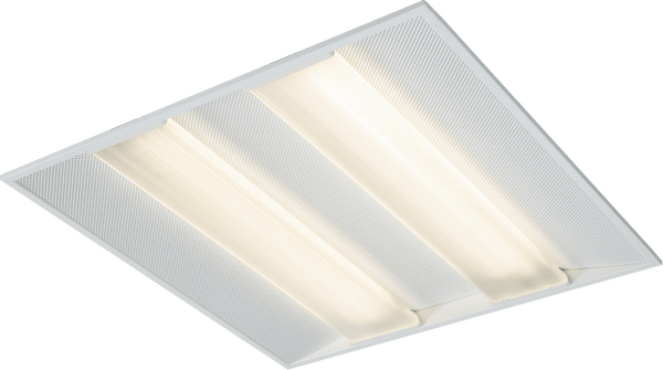 Knightsbridge MLA MRG414HF IP40 4 X 14W Modular Fitting with PMMA Diffusers and Perforated Steel Side Wings 595x595x55mm - Knightsbridge MLA - Falcon Electrical UK