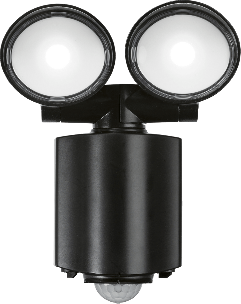 Knightsbridge MLA FL16ABK 230V IP55 Twin Spot LED Security Light - Black - Knightsbridge MLA - Falcon Electrical UK