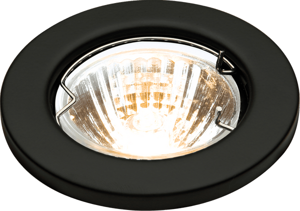 Knightsbridge MLA L02BK1 IP20 12V 50W max. L/V Matt Black Downlight with Bridge - Knightsbridge MLA - Falcon Electrical UK