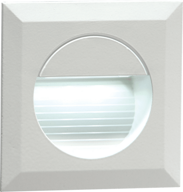 Knightsbridge MLA NH019W 230V IP54 Recessed Square Indoor/Outdoor LED Guide/Stair/Wall Light White LED - Knightsbridge MLA - Falcon Electrical UK