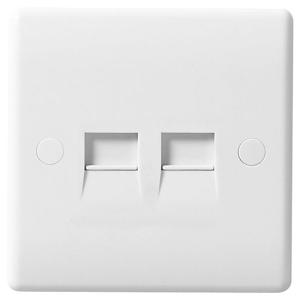 BG 8BTS-2 2 Gang Telephone Socket (Slave) - BG - Falcon Electrical UK