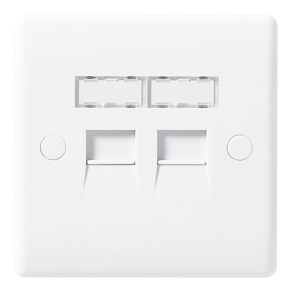 BG 8RJ45-2 2 Gang RJ45 Telephone Socket - BG - Falcon Electrical UK