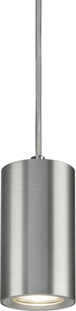 Knightsbridge MLA DAA1FRBC Dasan Single Short Fixed Round Pendant Brushed Chrome - Knightsbridge MLA - Falcon Electrical UK