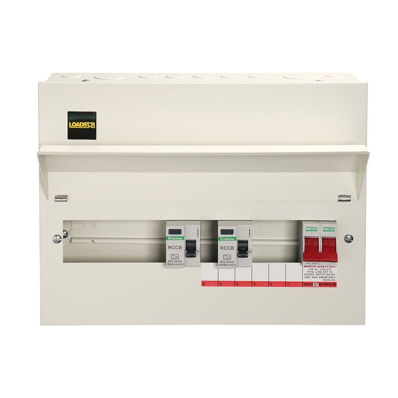 Crabtree 18MSHI10 10 Way High Integrity Consumer Unit 100A Main Switch, 80A 30mA RCDs, Flexible Configuration - Crabtree - Falcon Electrical UK