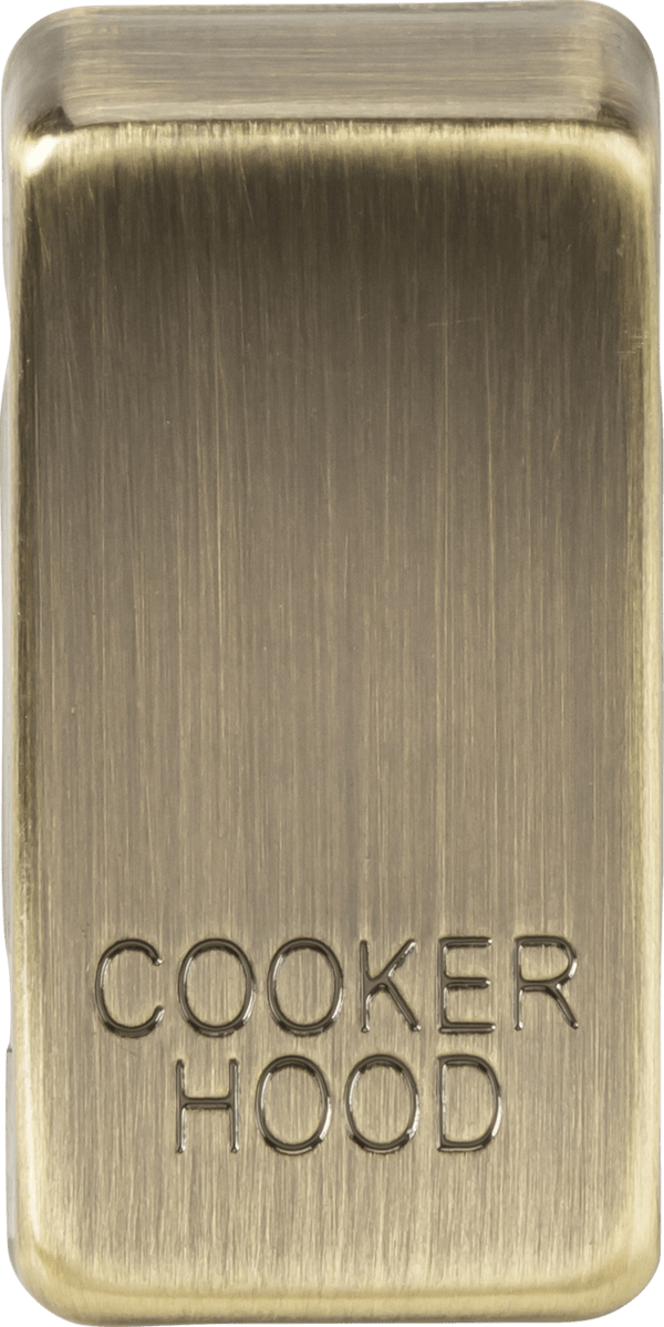 Knightsbridge MLA GDCOOKAB Switch cover "marked COOKER HOOD" - antique brass - Knightsbridge MLA - Falcon Electrical UK