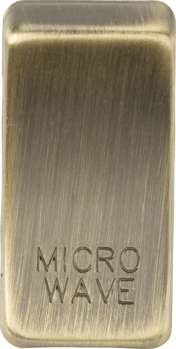 Knightsbridge MLA GDMICROAB Switch cover "marked MICROWAVE" - antique brass - Knightsbridge MLA - Falcon Electrical UK