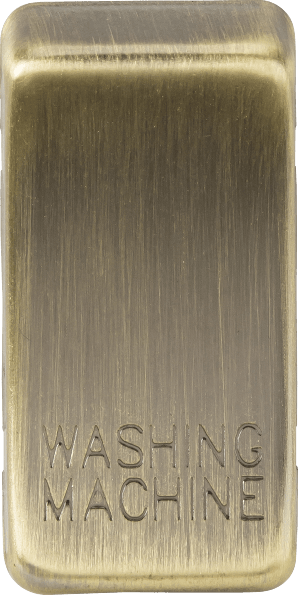 Knightsbridge MLA GDWASHAB Switch cover "marked WASHING MACHINE" - antique brass - Knightsbridge MLA - Falcon Electrical UK