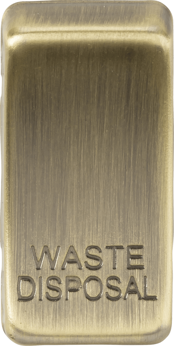 Knightsbridge MLA GDWASTEAB Switch cover "marked WASTE DISPOSAL" - antique brass - Knightsbridge MLA - Falcon Electrical UK