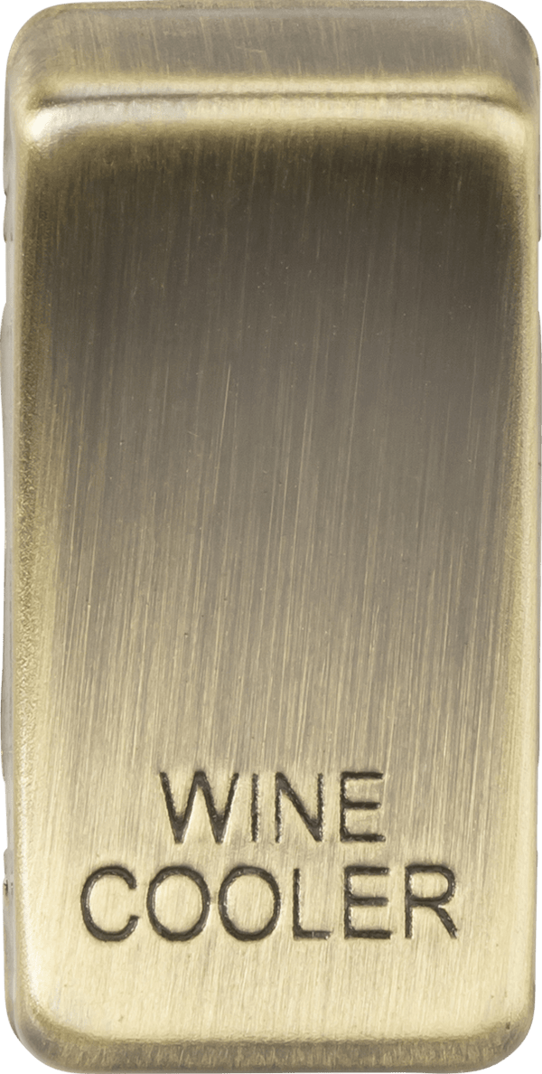 Knightsbridge MLA GDWINEAB Switch cover "marked WINE COOLER" - antique brass - Knightsbridge MLA - Falcon Electrical UK