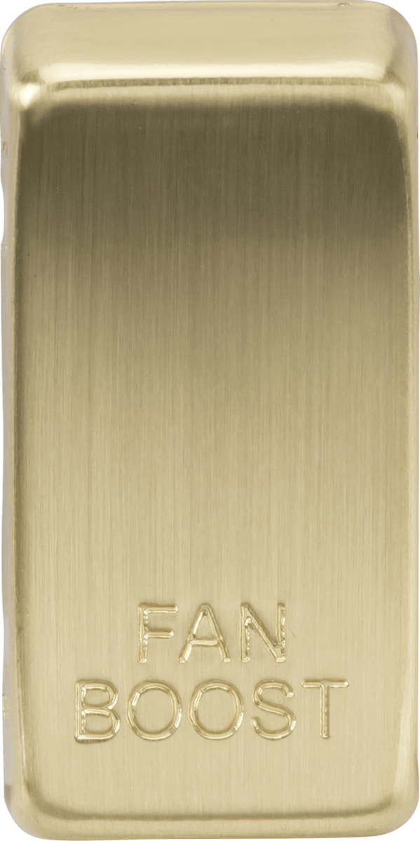 Knightsbridge MLA GDBOOSTBB Switch cover "marked FAN BOOST" - brushed brass - Knightsbridge MLA - Falcon Electrical UK