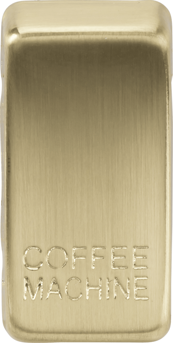 Knightsbridge MLA GDCOFFBB Switch cover "marked COFFEE MACHINE" - brushed brass - Knightsbridge MLA - Falcon Electrical UK