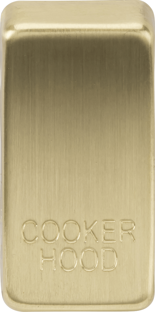 Knightsbridge MLA GDCOOKBB Switch cover "marked COOKER HOOD" - brushed brass - Knightsbridge MLA - Falcon Electrical UK