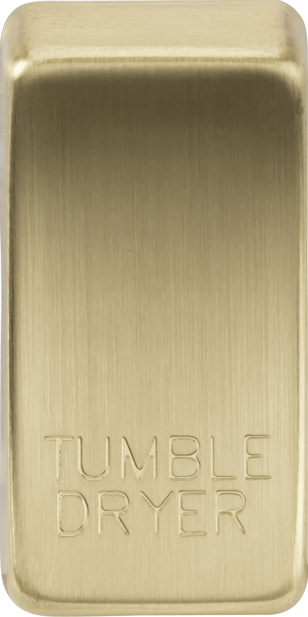 Knightsbridge MLA GDDRYBB Switch cover "marked TUMBLE DRYER" - brushed brass - Knightsbridge MLA - Falcon Electrical UK