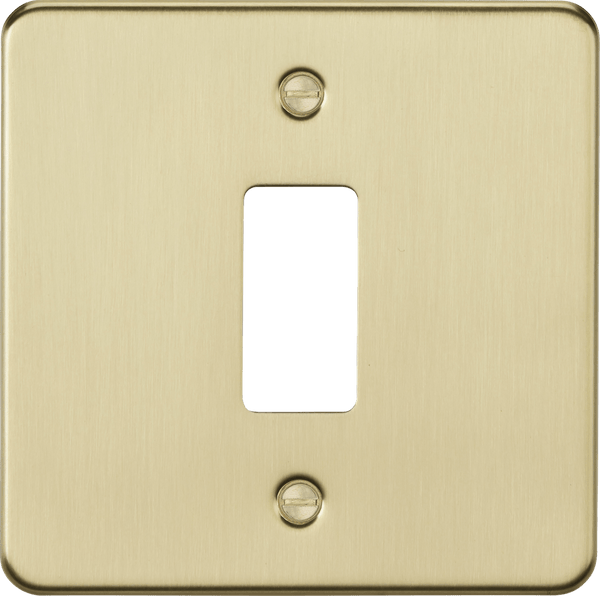 Knightsbridge MLA GDFP001BB 1G grid faceplate - brushed brass - Knightsbridge MLA - Falcon Electrical UK