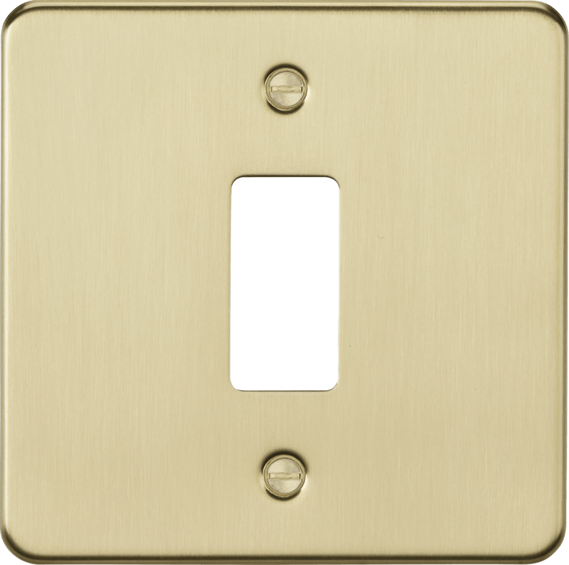 Knightsbridge MLA GDFP001BB 1G grid faceplate - brushed brass - Knightsbridge MLA - Falcon Electrical UK