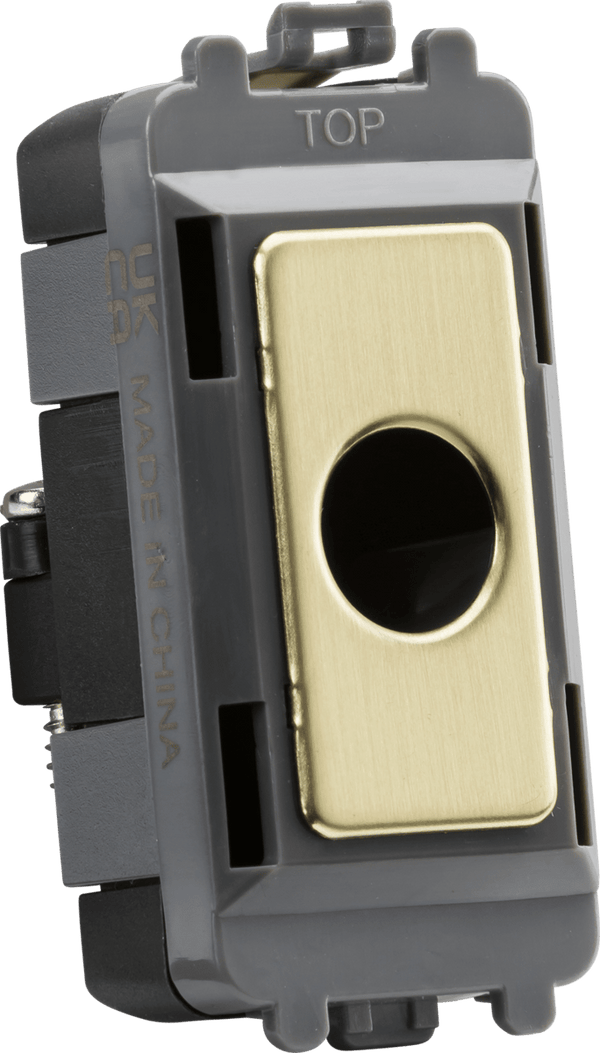 Knightsbridge MLA GDM012BB Flex outlet module (up to 10mm) - brushed brass - Knightsbridge MLA - Falcon Electrical UK