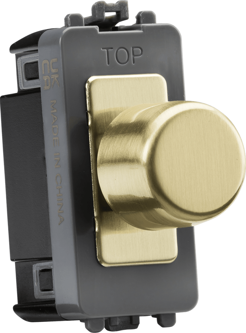 Knightsbridge MLA GDM022BB 6A 1G 2-way Dummy Dimmer Module - brushed brass - Knightsbridge MLA - Falcon Electrical UK