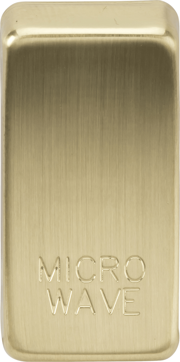 Knightsbridge MLA GDMICROBB Switch cover "marked MICROWAVE" - brushed brass - Knightsbridge MLA - Falcon Electrical UK