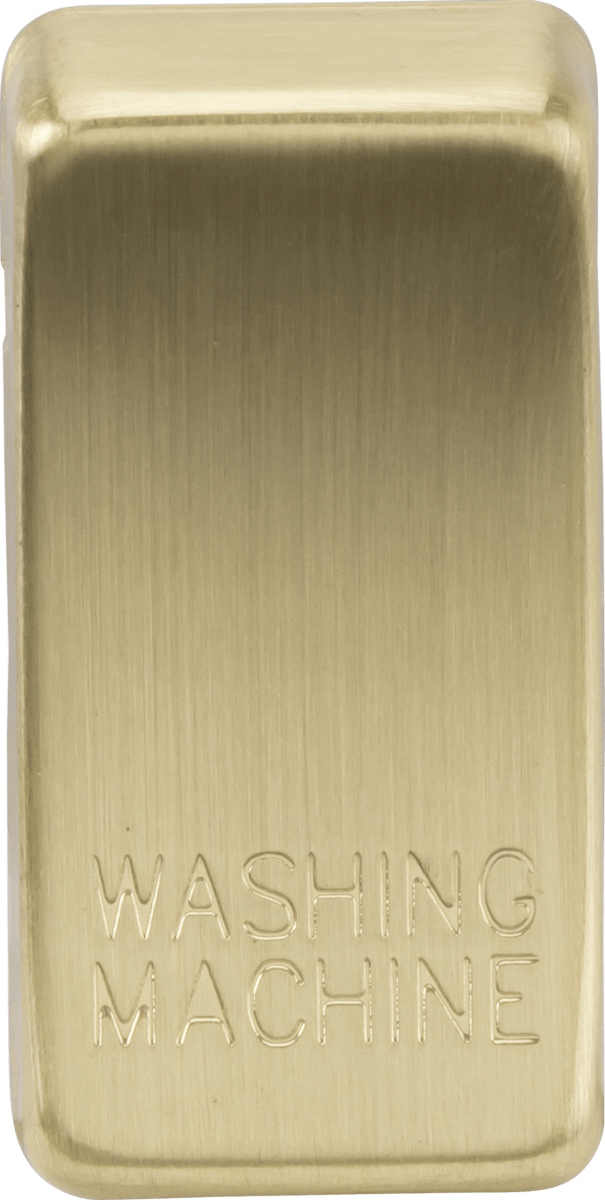 Knightsbridge MLA GDWASHBB Switch cover "marked WASHING MACHINE" - brushed brass - Knightsbridge MLA - Falcon Electrical UK