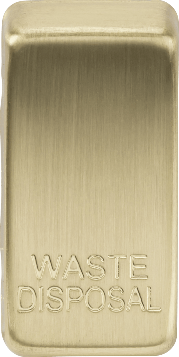 Knightsbridge MLA GDWASTEBB Switch cover "marked WASTE DISPOSAL" - brushed brass - Knightsbridge MLA - Falcon Electrical UK