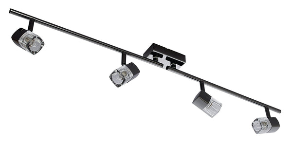 Searchlight 9884BC Blocs 4Lt Split Bar Spotlight - Chrome & Clear Glass - Searchlight - Falcon Electrical UK