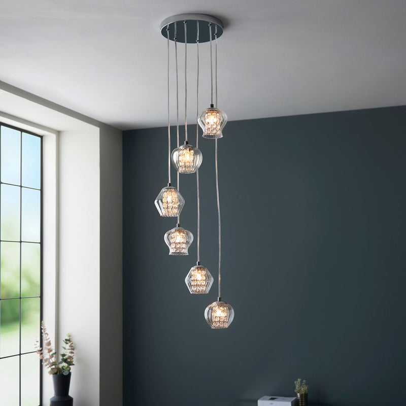 Endon 99607 Mesmer 6lt Pendant - Endon - Falcon Electrical UK