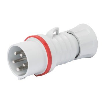 Gewiss GW60019H 3P+E 32A 380-415V, 6H Straight Plug - Gewiss - Falcon Electrical UK