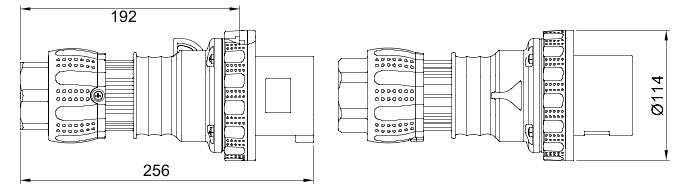 Gewiss GW61053H 3P+N+E 63A 380-415V, 6H Straight Plug - Mantle Terminal - Gewiss - Falcon Electrical UK