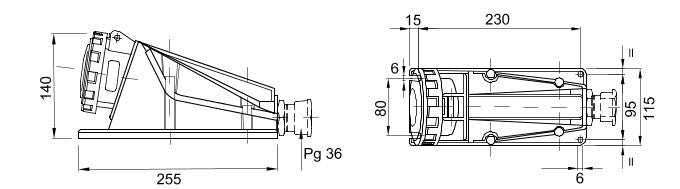 Gewiss GW63522 90°, 63A, 2P+E Angled Surface Mounting Socket 6H Outlet 200-250V - Gewiss - Falcon Electrical UK