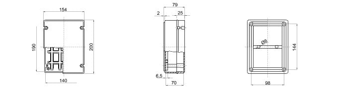 Gewiss GW44207 190mm Surf. Mount. Junction Box - Gewiss - Falcon Electrical UK