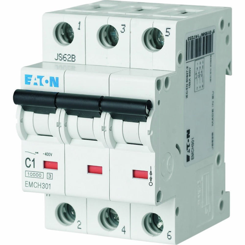 Eaton EMCH310 10A, 10kA, Type C Single Pole MCB - Eaton - Falcon Electrical UK