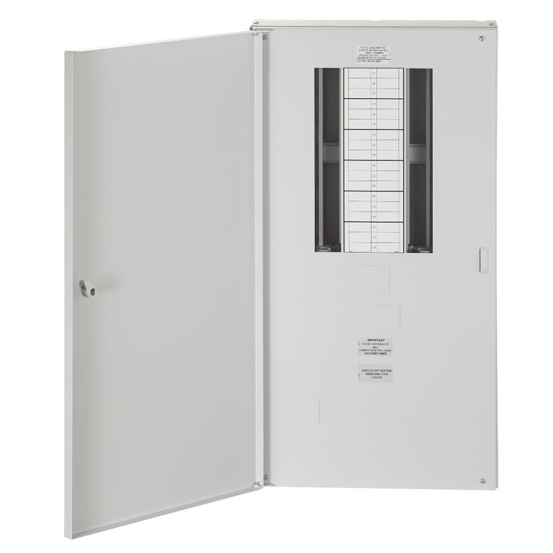 Wylex NHTN12MR 12-Way 125A Surface 3-Pole + Neutral Distribution Board - Wylex - Falcon Electrical UK