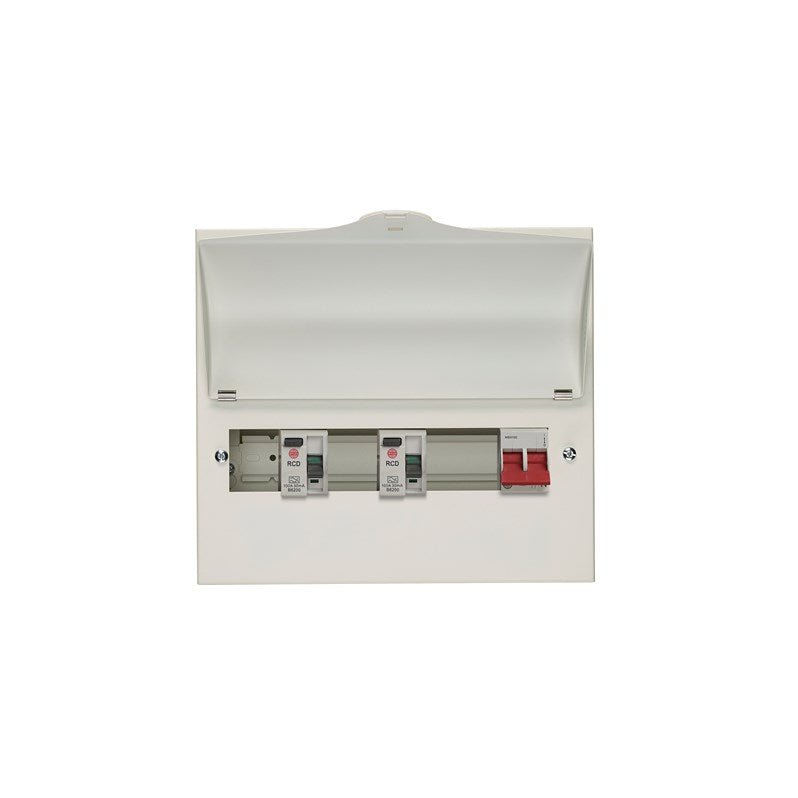 wylex NMRS7SSLMHIA 7 Way High Integrity Consumer Unit 100A Main Switch, 80A 30mA RCDs, Flexible Configuration - Wylex - Falcon Electrical UK