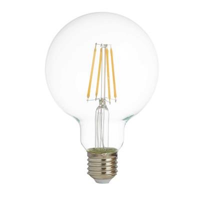 Searchlight PL3218-6WW Pack Of 5 Dimmable LED E27 Filament Globe Lamp - Clear Glass - Searchlight - Falcon Electrical UK